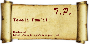 Teveli Pamfil névjegykártya